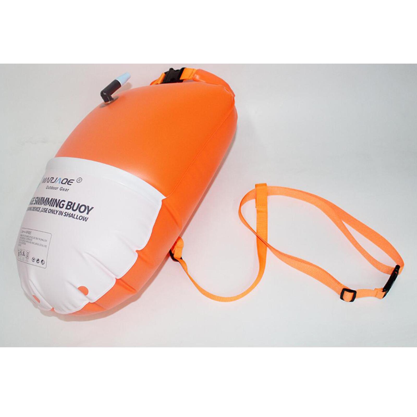 Swim Buoy Open Water - 20L PVC 수영 부표 플로트, 조절